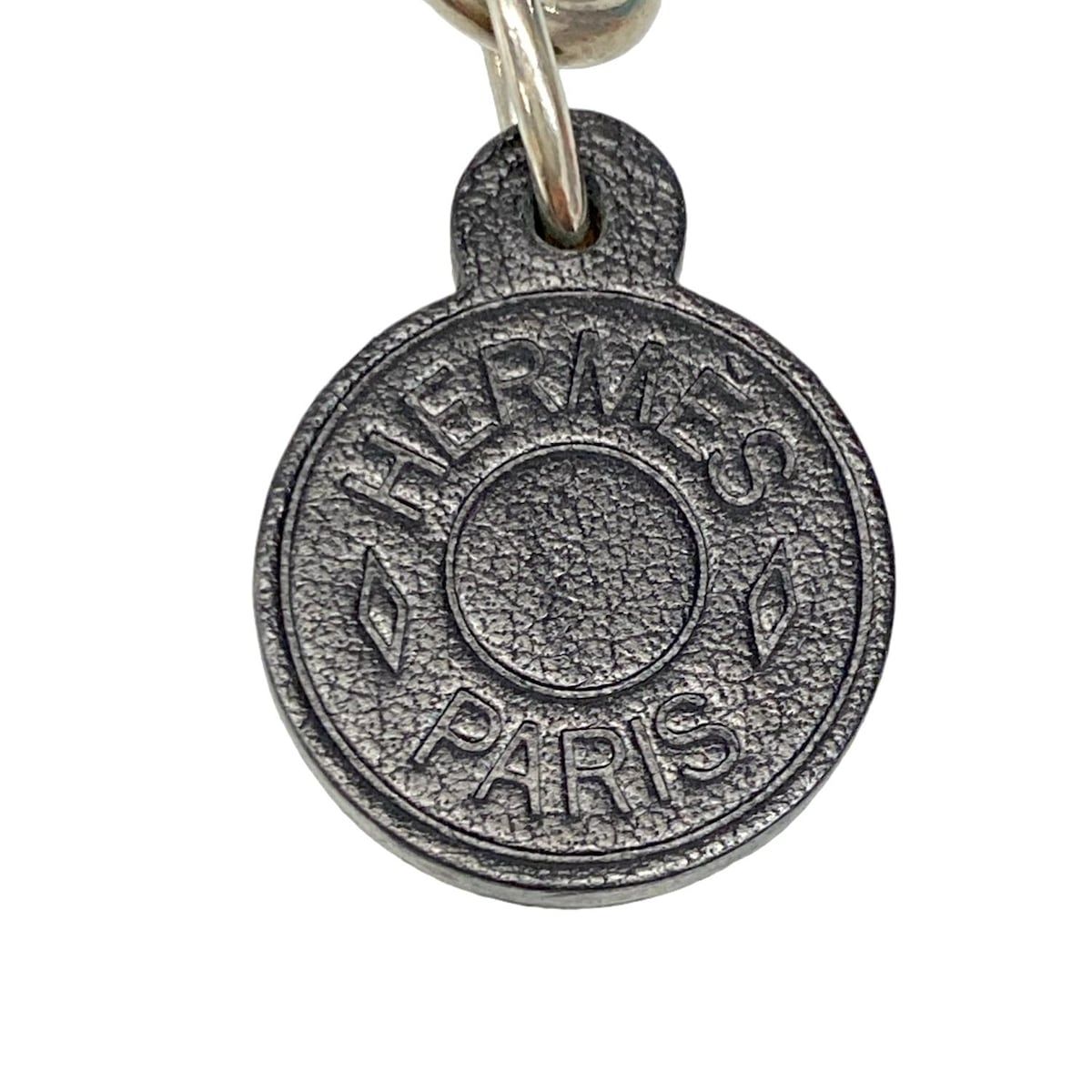 HERMES(エルメス) キーホルダー(チャーム) アミュレット5 シルバー×黒