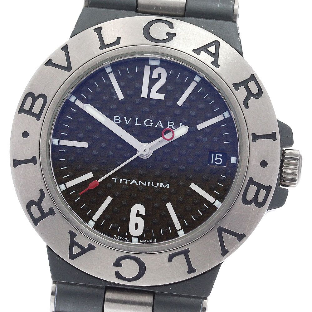 ベルト訳あり ブルガリ BVLGARI TI38TA ディアゴノ チタニウム デイト