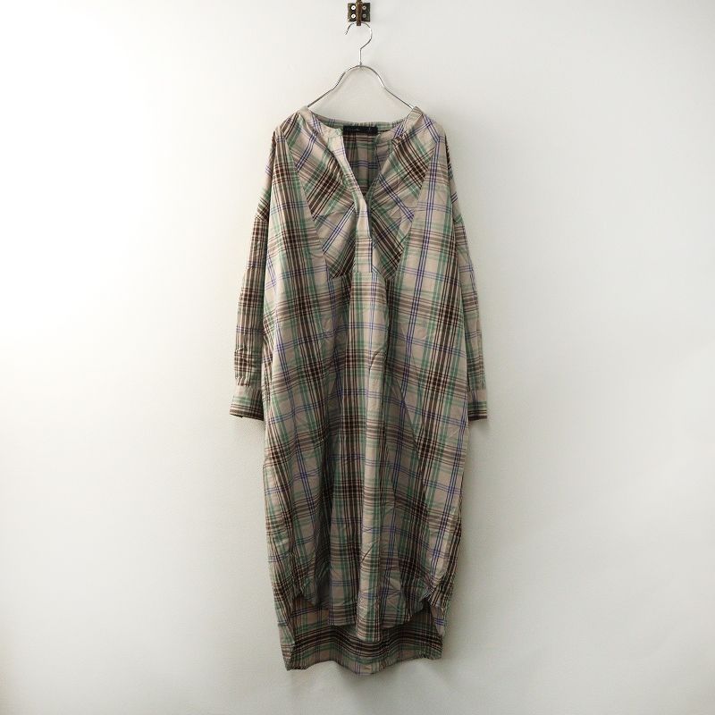 【新品タグ付き】アズノゥアズオオラカ　大きいサイズ　長袖チェックワンピース　3L 大きいサイズ アズノウアズ オオラカ AS KNOW AS olaca チェック プル