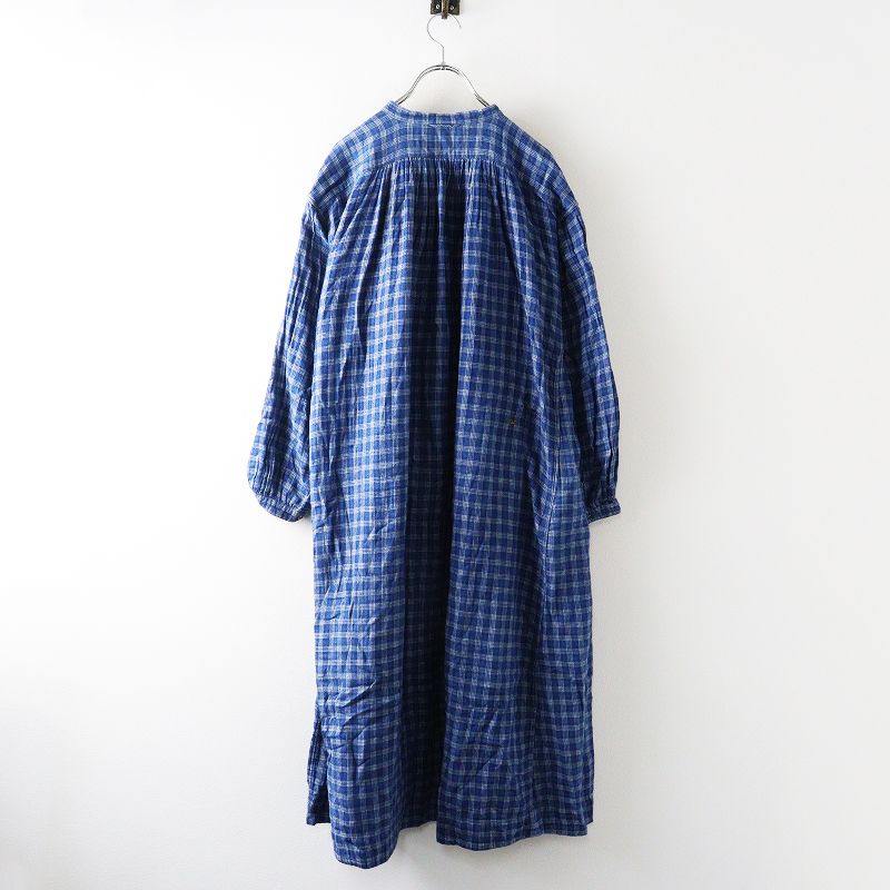 フォーティファイブアール 45R ふわふわ二重織のドレス（インディゴ