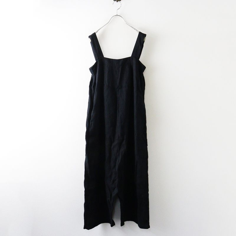 2022SS エヴァムエヴァ evam eva リネンサロペット＼ブラック