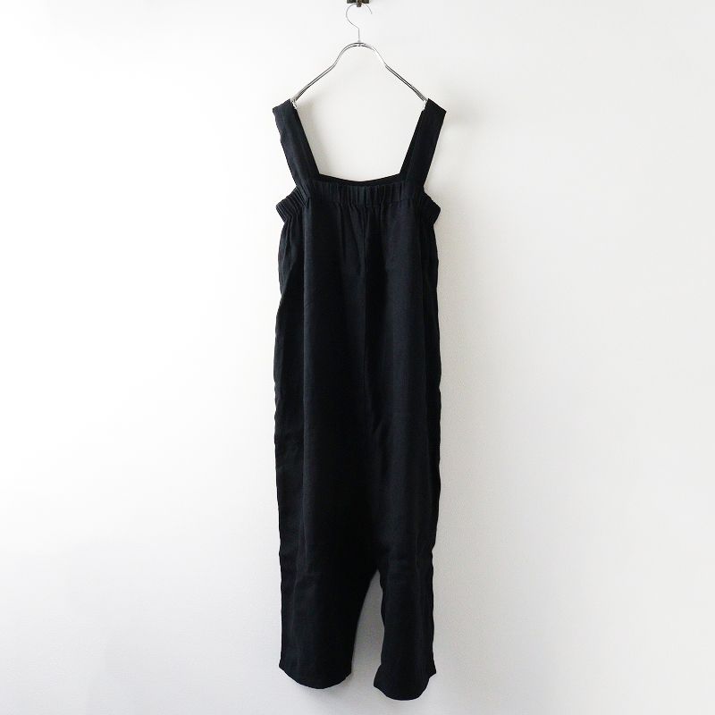 2022SS エヴァムエヴァ evam eva リネンサロペット＼ブラック