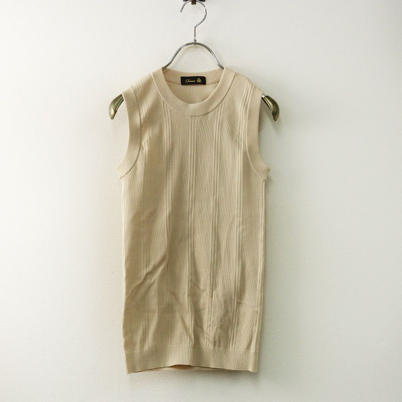 美品 人気 定番 ドゥロワー Drawer コットンハリヌキ ノースリーブ