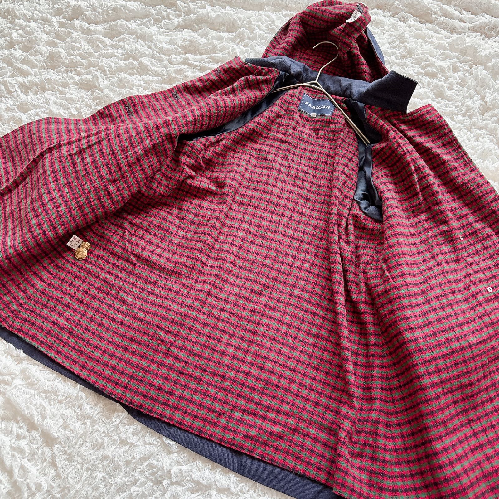 ファミリア 希少 familiar ネイビー 入学式 金ボタン レア レトロ 希少 