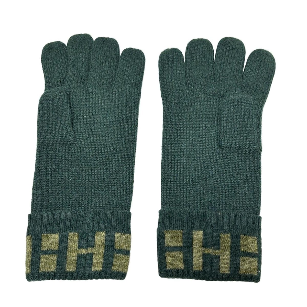 HERMES(エルメス) 手袋 レディース - グリーン カシミヤ - メルカリ