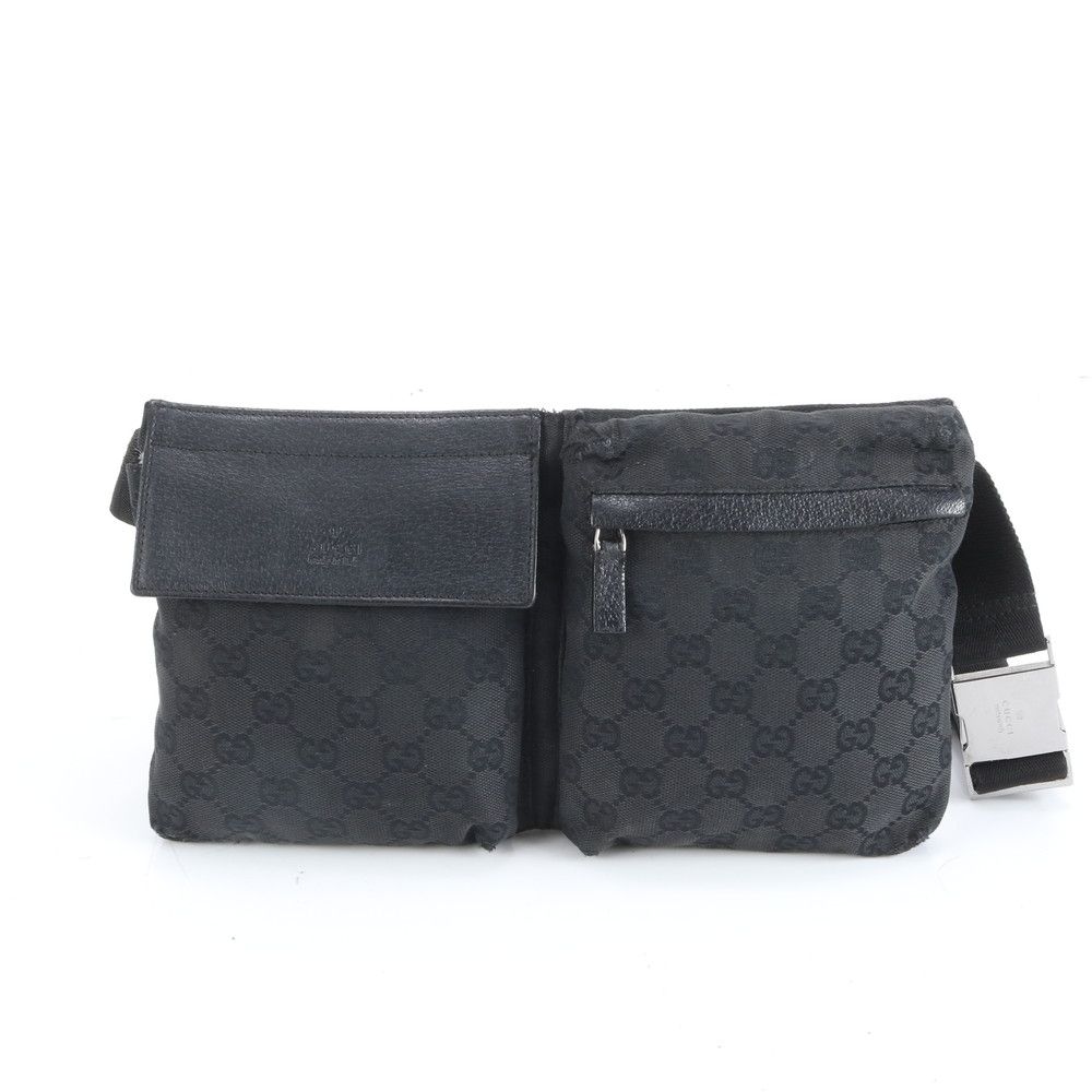 極美品 グッチ GGキャンバス 28566 レザー 2WAY ボディバッグ 斜め掛け