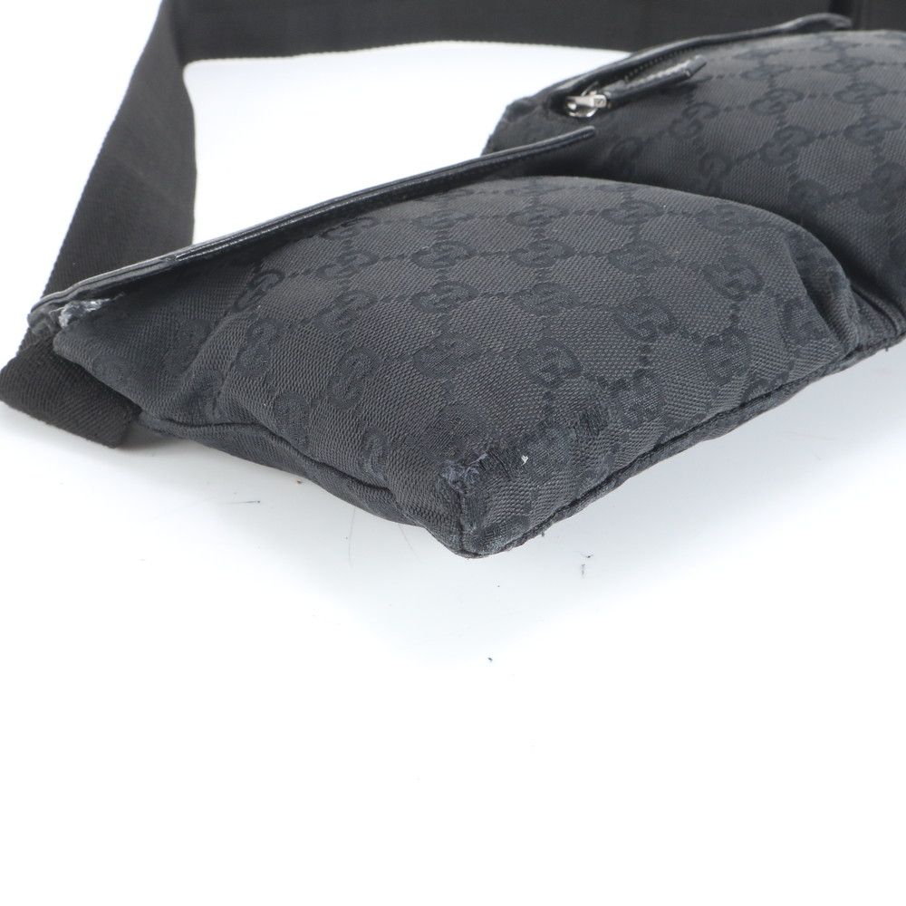 極美品 グッチ GGキャンバス 28566 レザー 2WAY ボディバッグ 斜め掛け