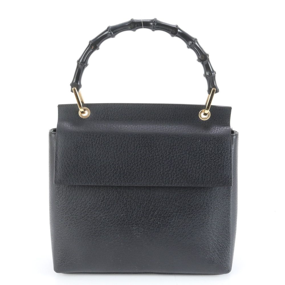 美品 ヴィンテージ オールド グッチ バンブー 3444 1887 レザー