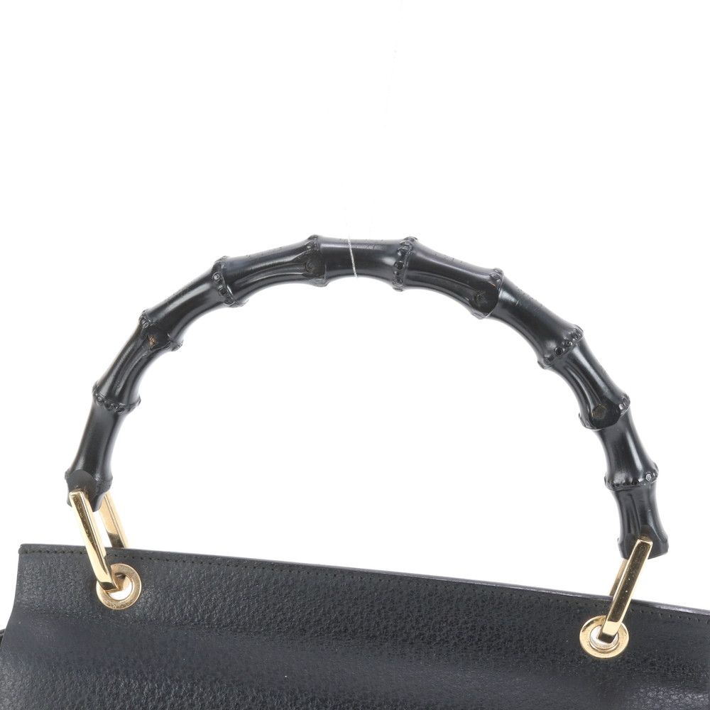 美品 ヴィンテージ オールド グッチ バンブー 3444 1887 レザー