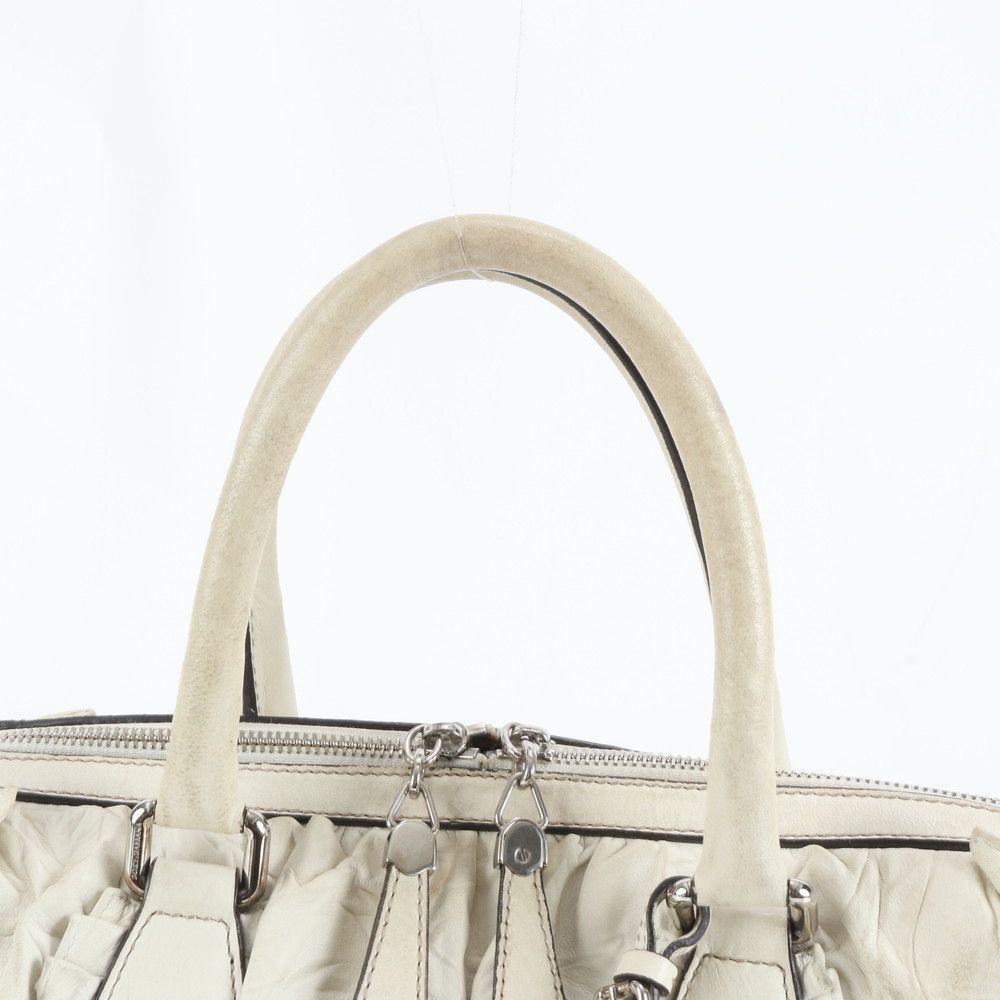 D&G ドルチェアンドガッバーナ フリル レザー 2WAY トート バッグ