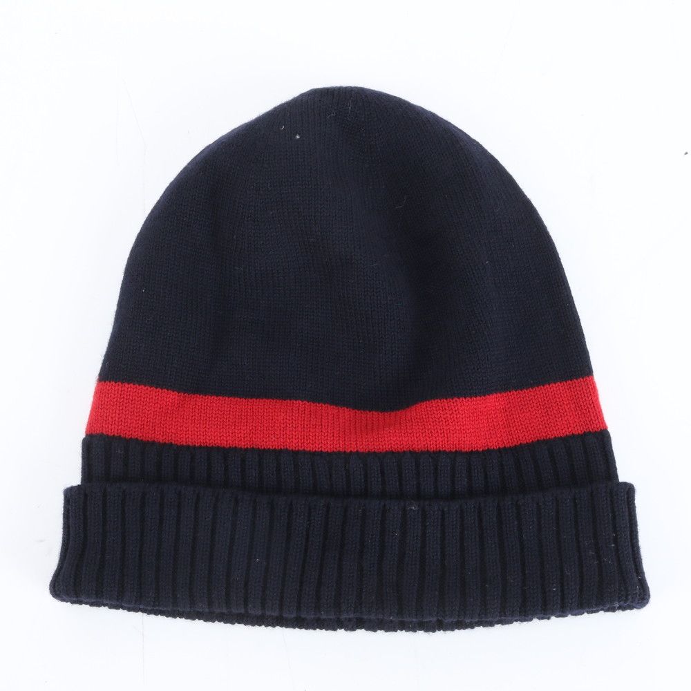 美品 グッチ インターロッキングG ダブルG ニット キャップ ビーニー