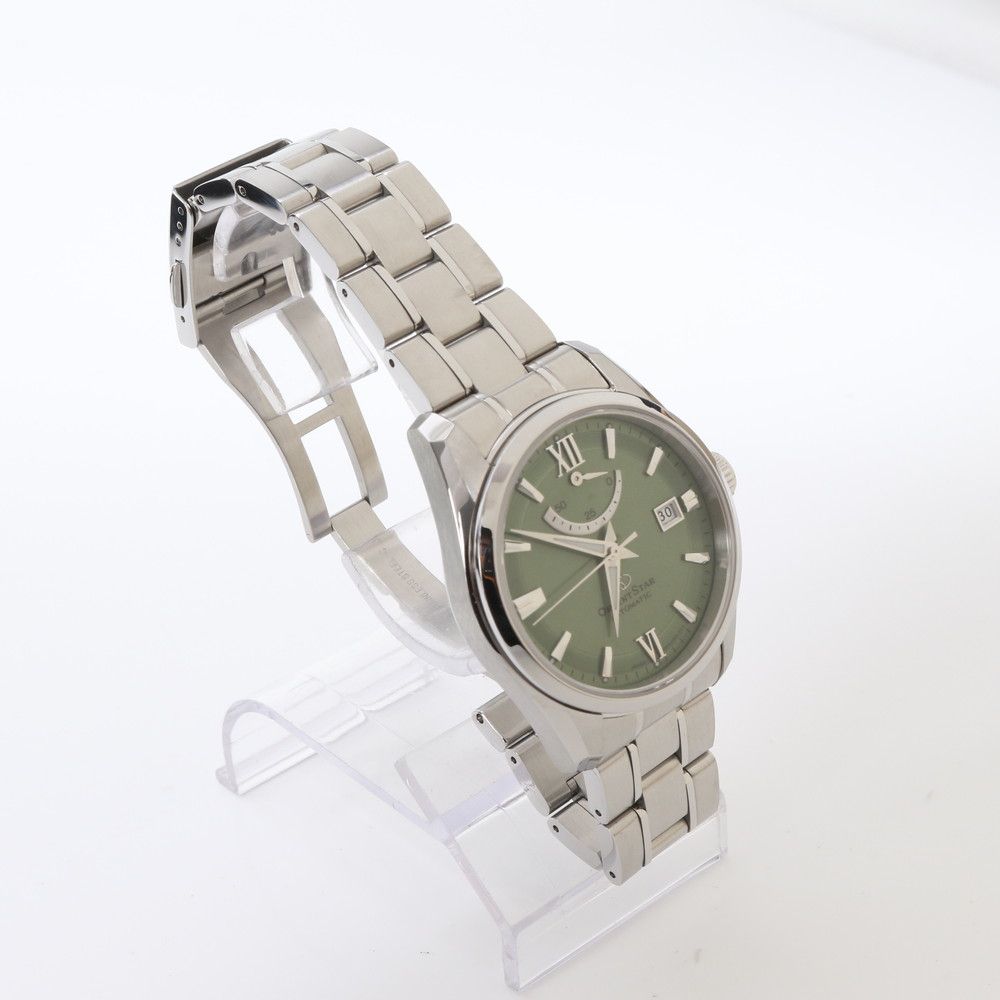  オリエントスター パワーリザーブ デイト 腕時計 ウォッチ 自動巻き F6N4 UAD0 シルバー ファッション メンズ REE DK2 4 半袖シャツ 自動巻き時計 腕時計(アナログ)