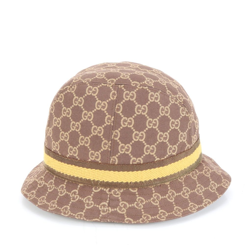 美品 グッチ GG キャンバス バケット ハット バケハ 帽子 ファッション