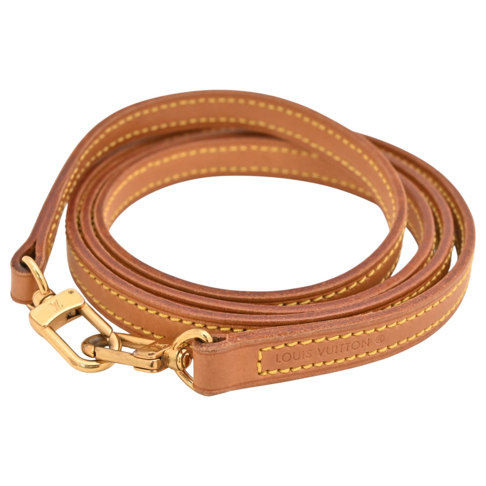 ルイヴィトン ヌメ革 ショルダーストラップ ゴールド金具 Aランク