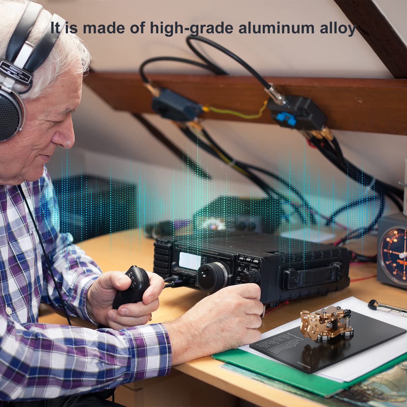 新品 PUTIKEEGアマチュア無線 電鍵 モールス信号練習機-ラジオHAM送信