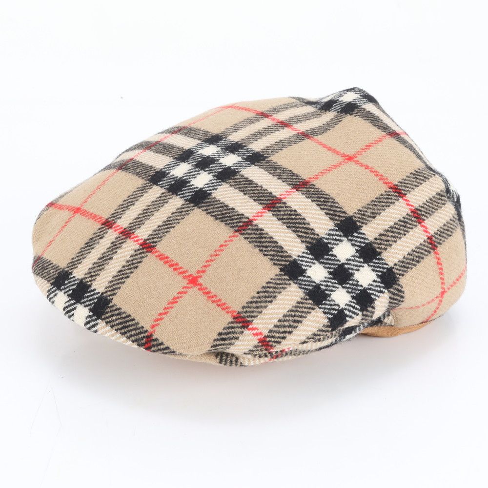美品 バーバリー ノバ チェック ハンチング M 帽子 ファッション