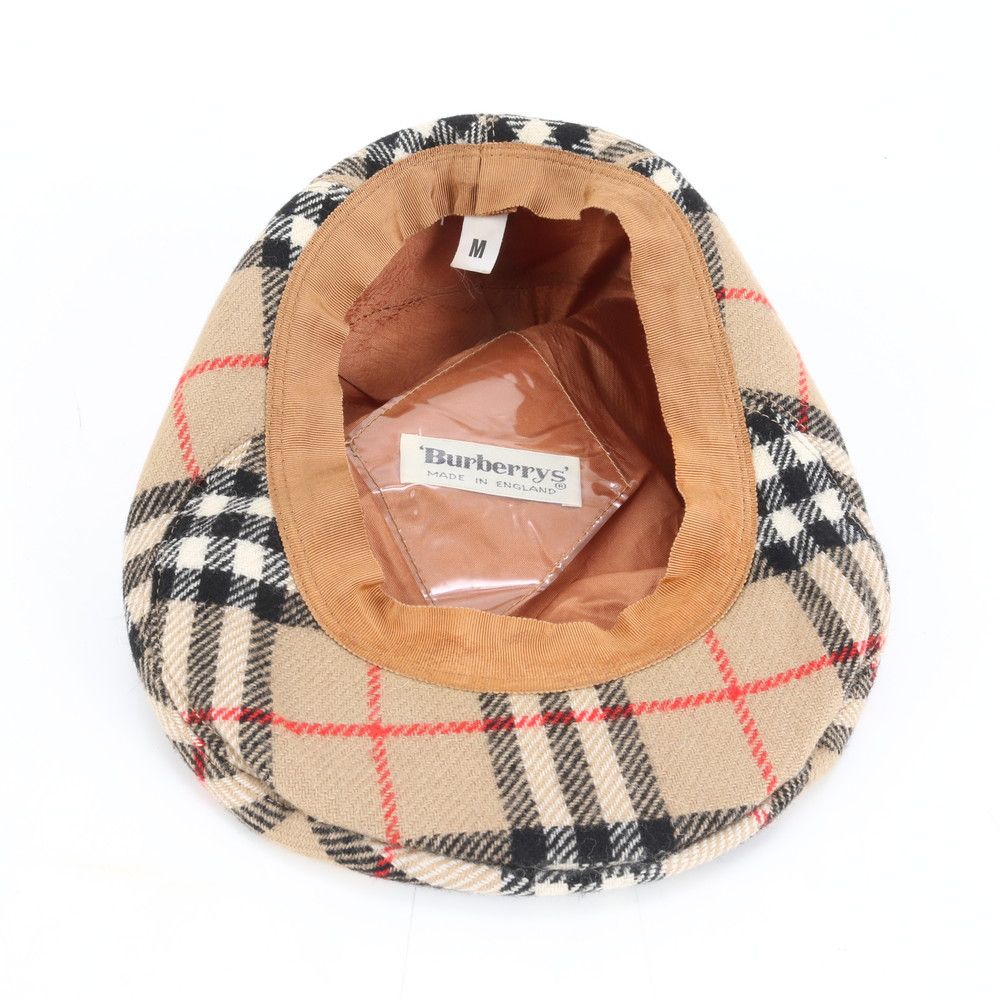 【極美品】BURBERRY ハンチング ノバチェック キャスケット 帽子 M 美品 バーバリー ノバ チェック ハンチング M 帽子 ファッション