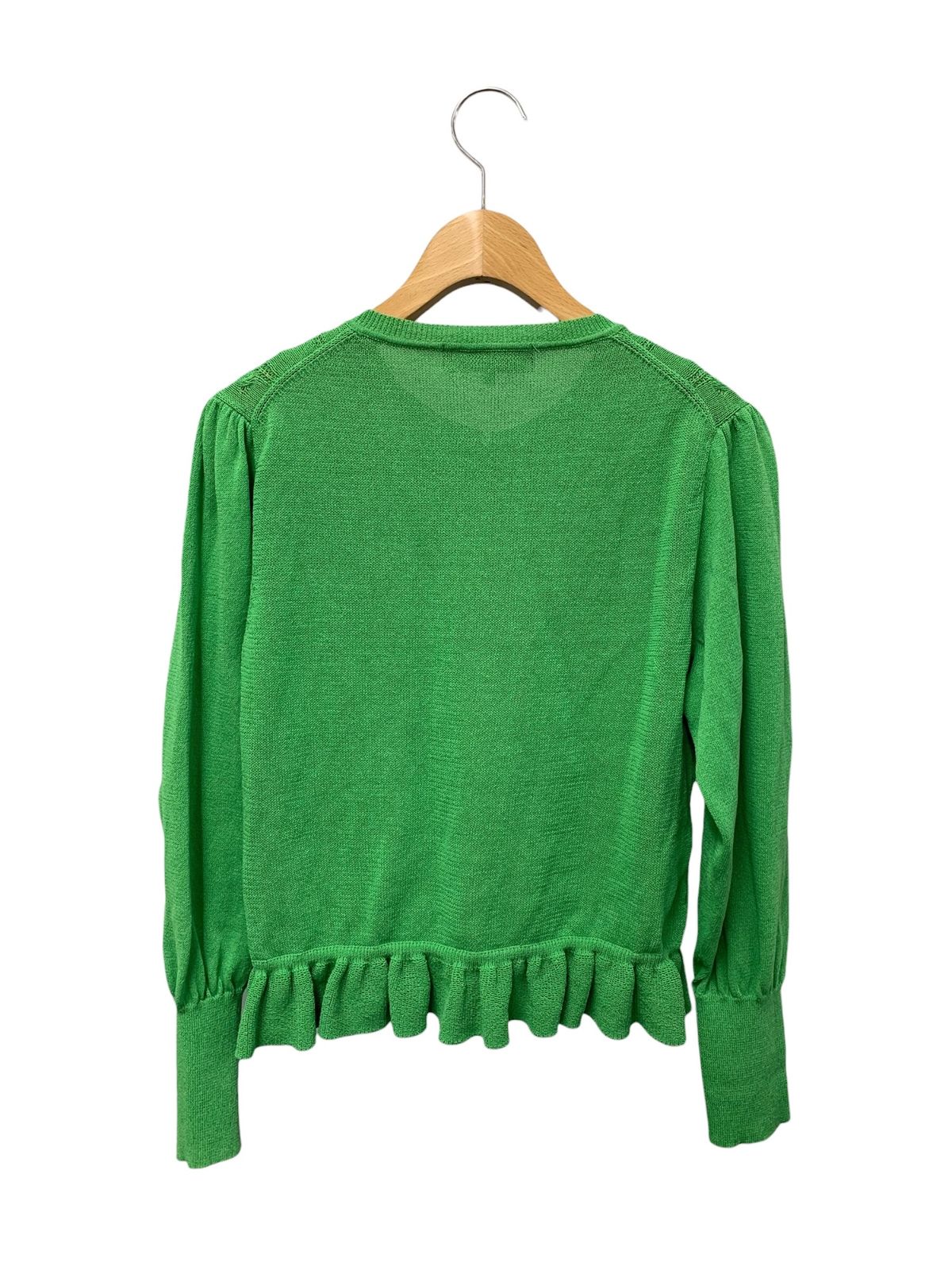 エムズグレイシー 318314 カーディガン 40 グリーン カメリアジップ