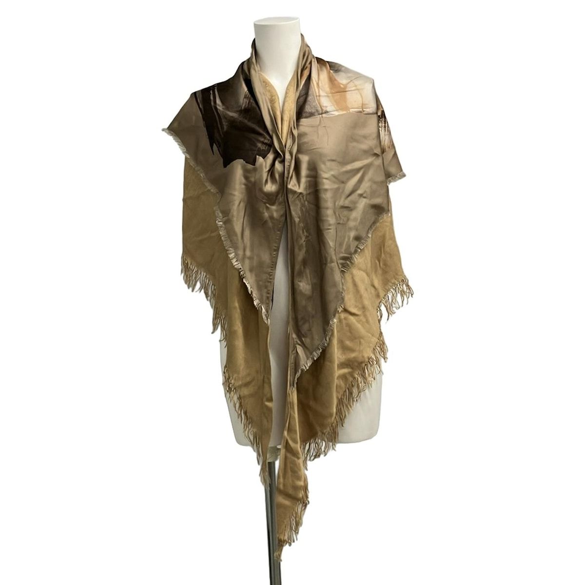 GUCCI(グッチ) ストール(ショール) - ベージュ×ダークブラウン×マルチ