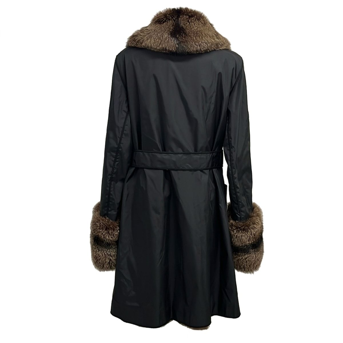 FENDI(フェンディ) コート レディース - ダークブラウン×黒 ロング