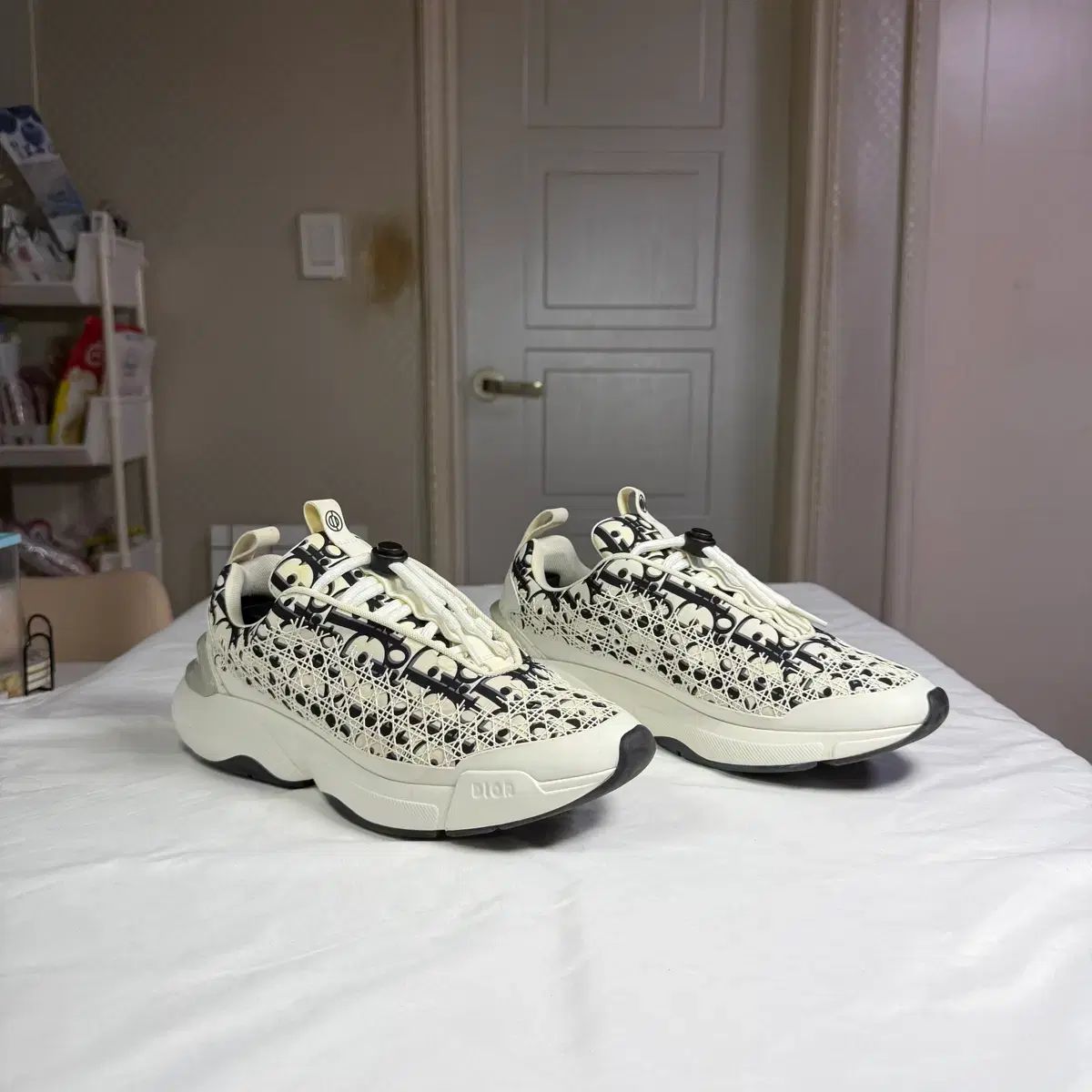 40 / 廃盤 } ディオール B24 オブリーク カナージュ モチーフ 白