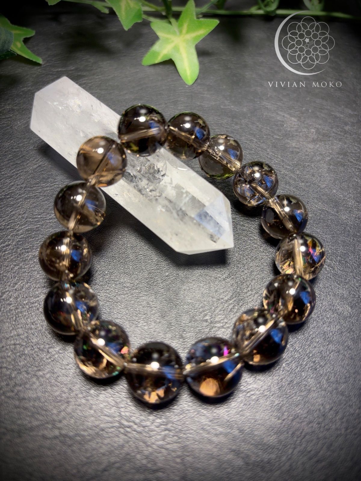 💎天然石 ✨大玉🌈虹有✨️高品質 スモーキーアイリス （高発色