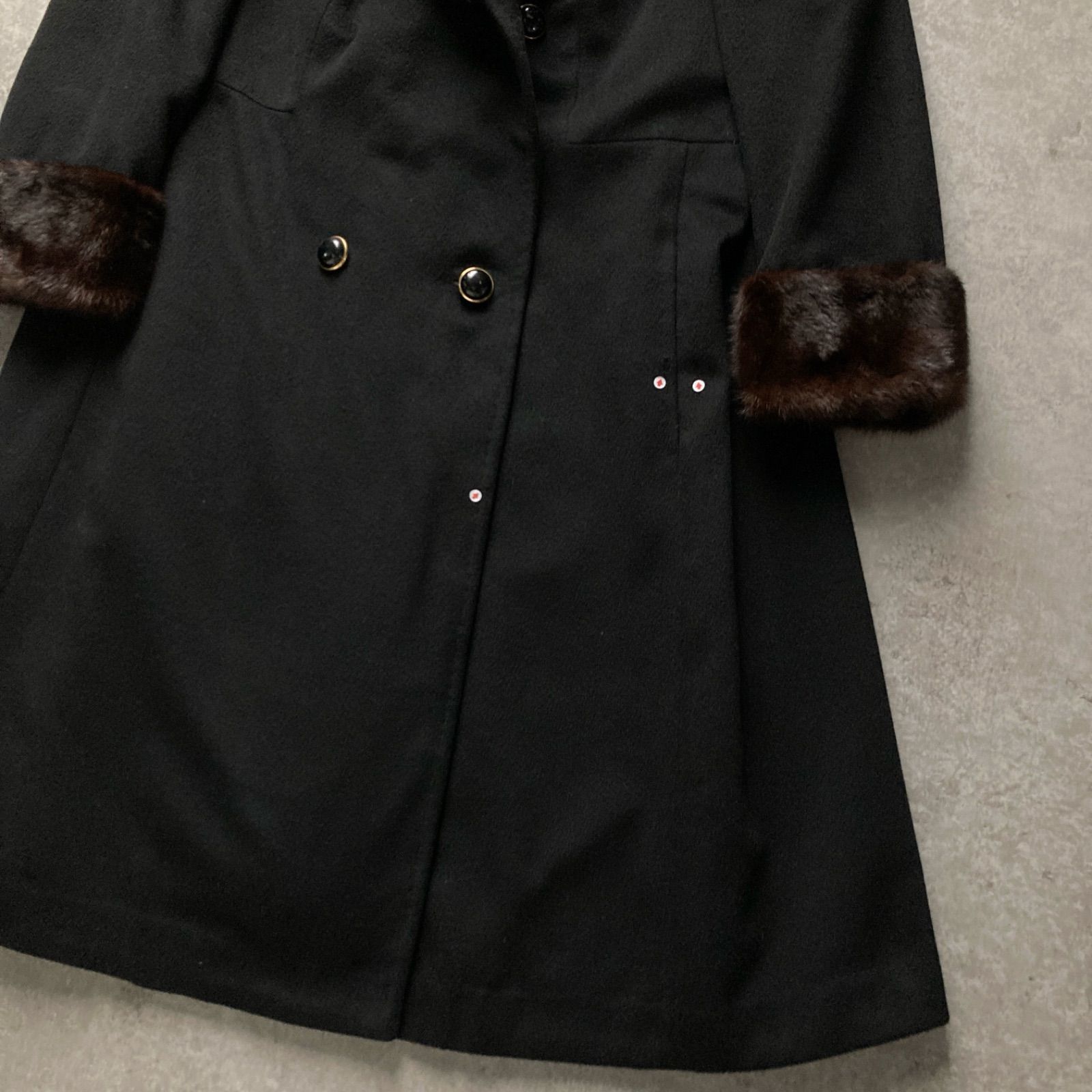 ホブソン Hobson 高級 カシミヤ100% ピュアカシミヤ ミンクファー