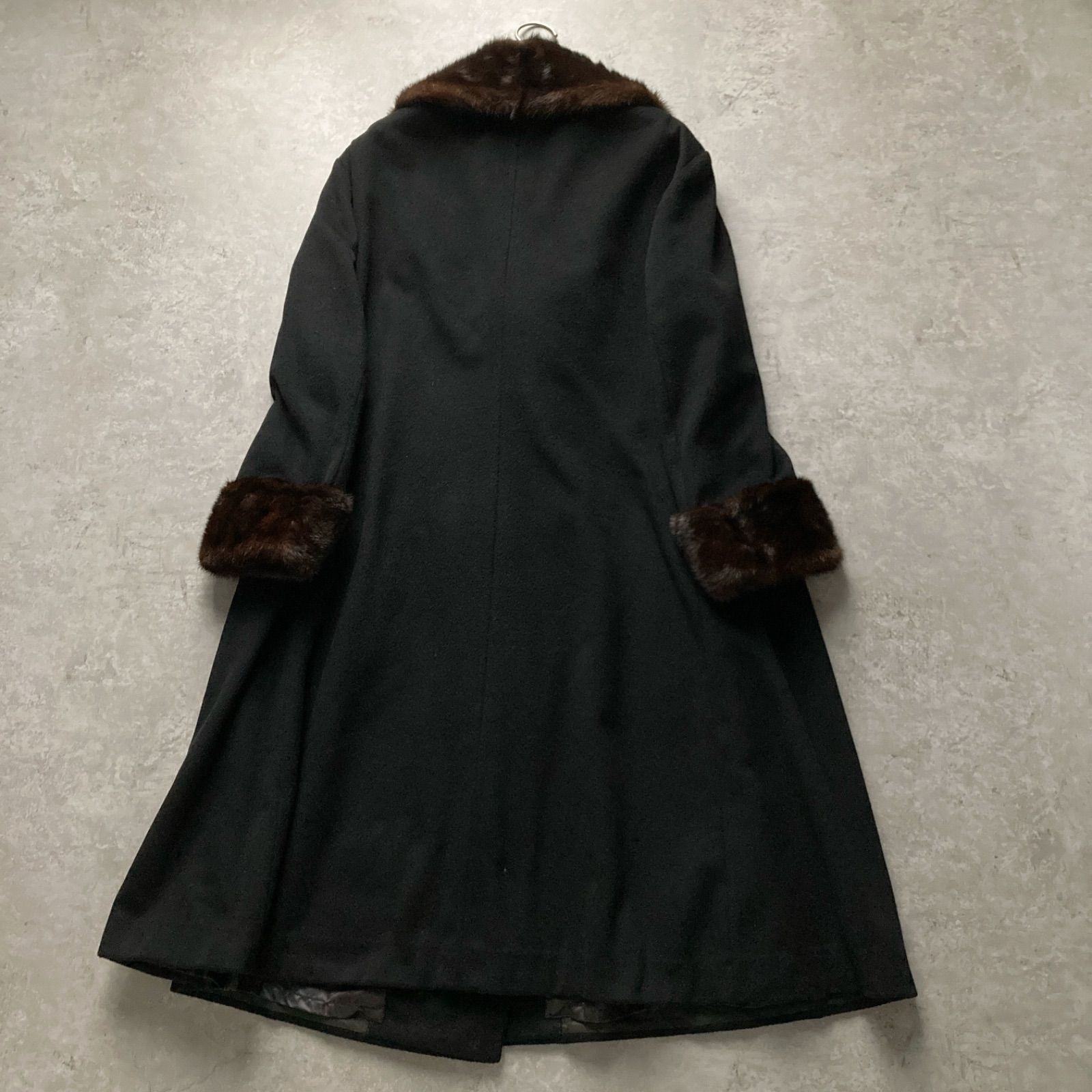 ホブソン Hobson 高級 カシミヤ100% ピュアカシミヤ ミンクファー