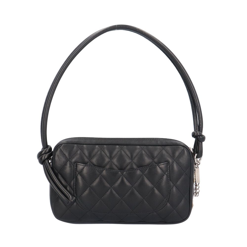 シャネル アクセサリーポーチ カンボン ショルダーバッグ レザー