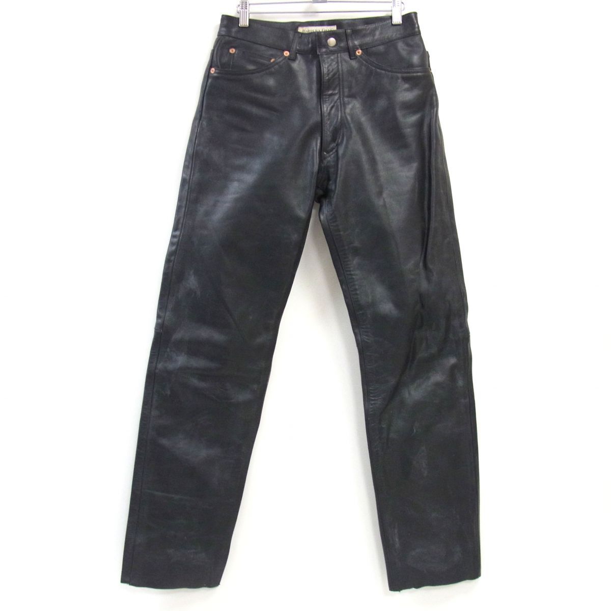 HAROLD'S GEAR ハロルズギア 本革 肉厚レザーパンツ ストレートボトム
