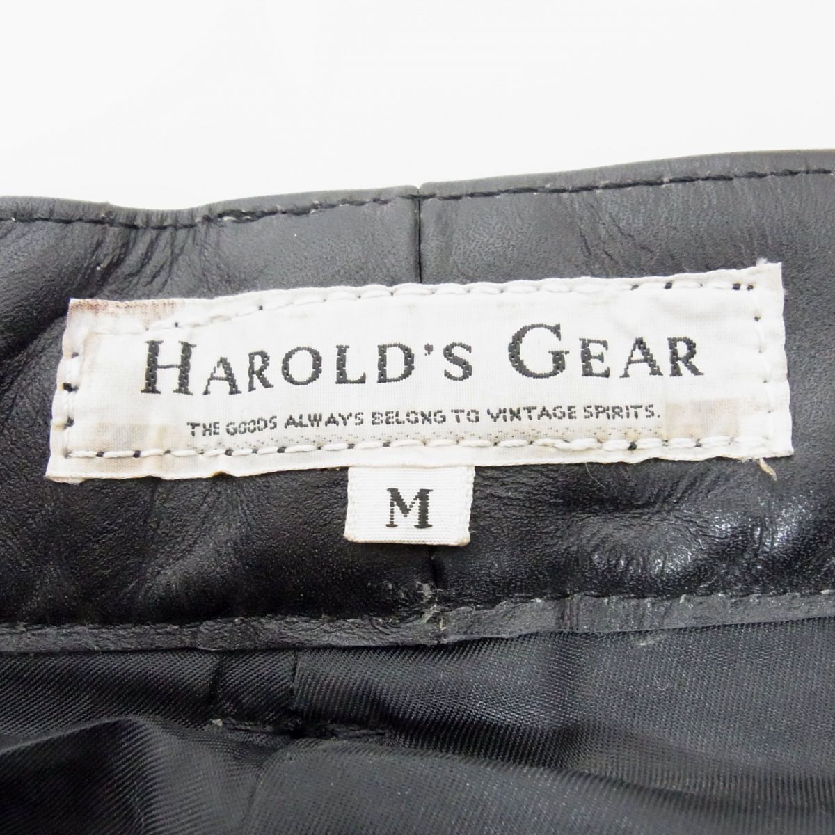HAROLD'S GEAR ハロルズギア 本革 肉厚レザーパンツ ストレートボトム