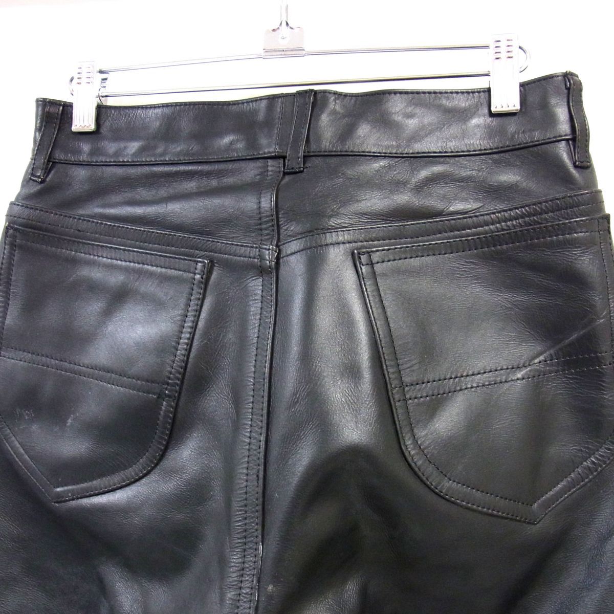 HAROLD`S GEAR　ハロルズギア　レザーパンツ　Mサイズ HAROLD'S GEAR ハロルズギア 本革 肉厚レザーパンツ ストレートボトム