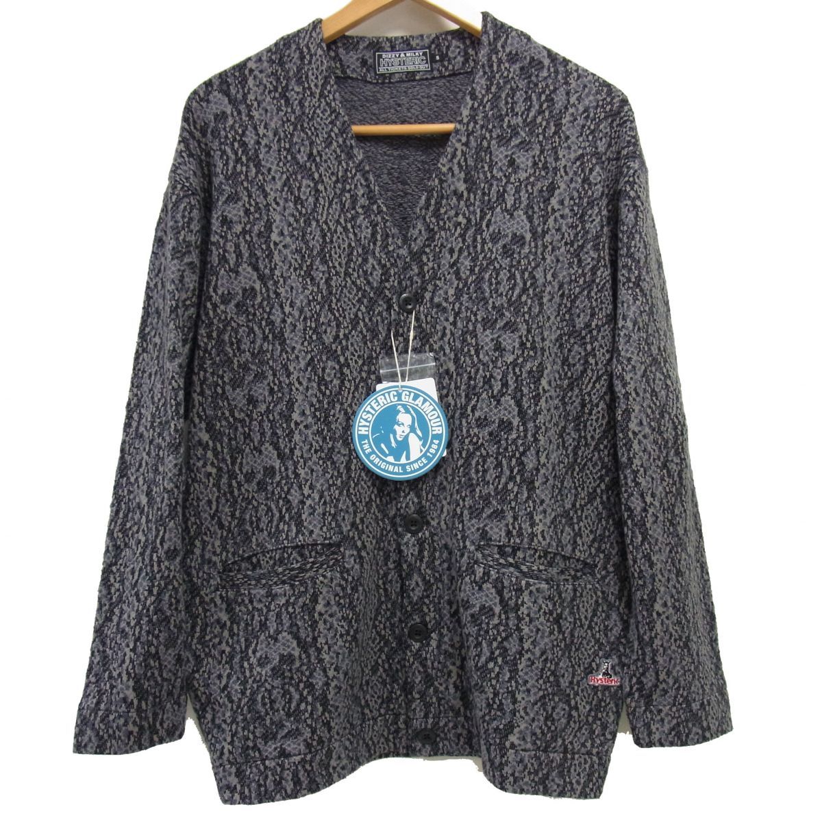 新品☆HYSTERIC GLAMOUR SPEAK NO EVILワッペン カーディガン 25AW