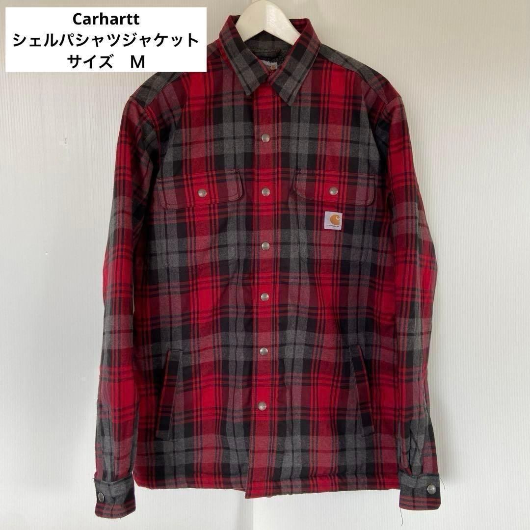 Carhartt　カーハート　シェルパシャツジャケット　M　レッド/ブラック　美品