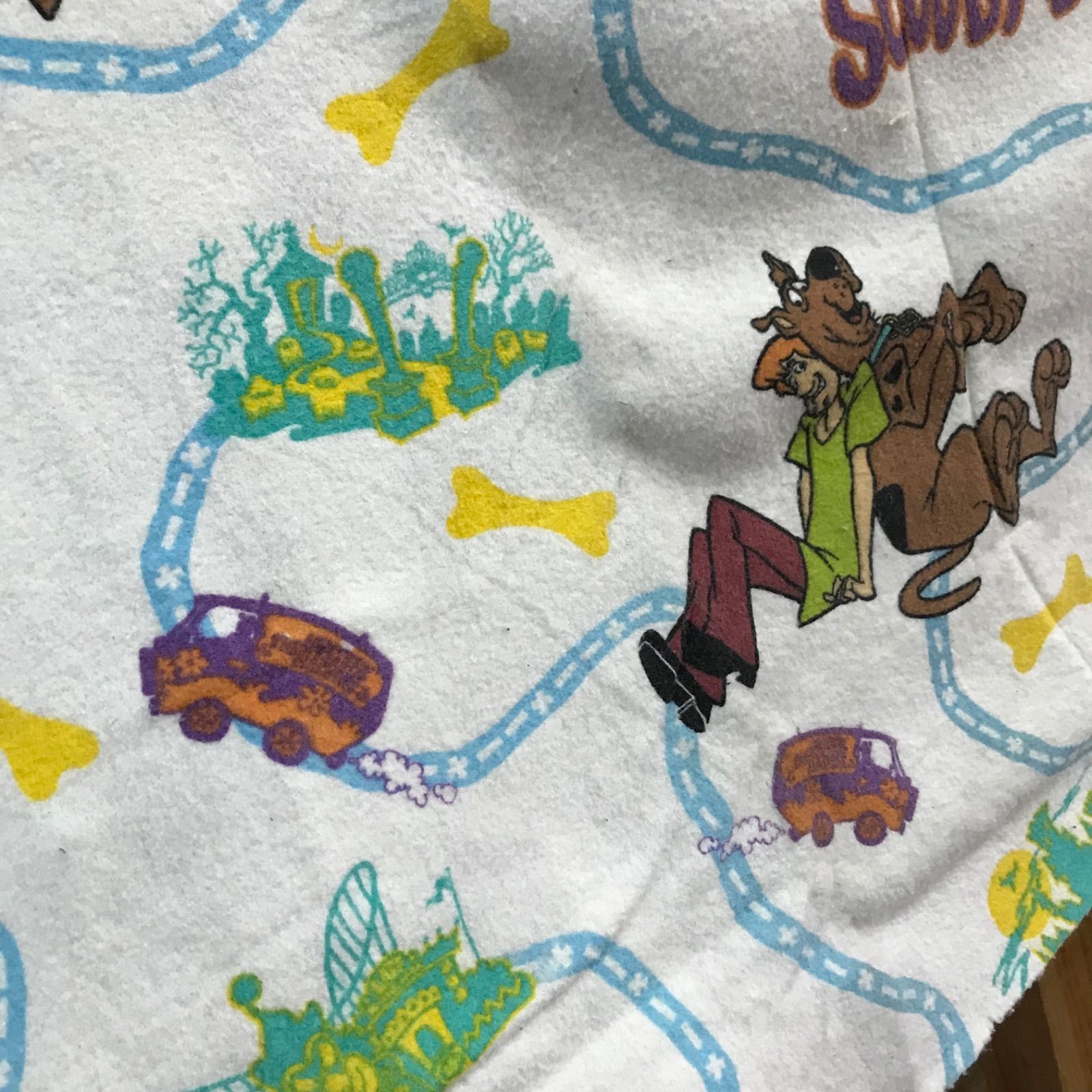 ☆ビンテージシーツ　スクービードゥー　生地 ヴィンテージシーツ 海外シーツ キャラクターシーツ キャラクター