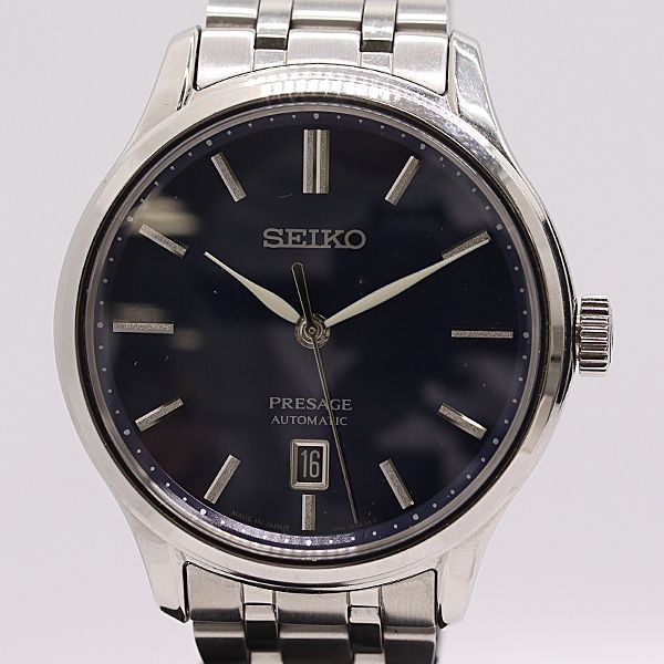 美品 稼働 箱/保付 セイコー プレサージュ 4R35-02S0 SS AT/自動巻