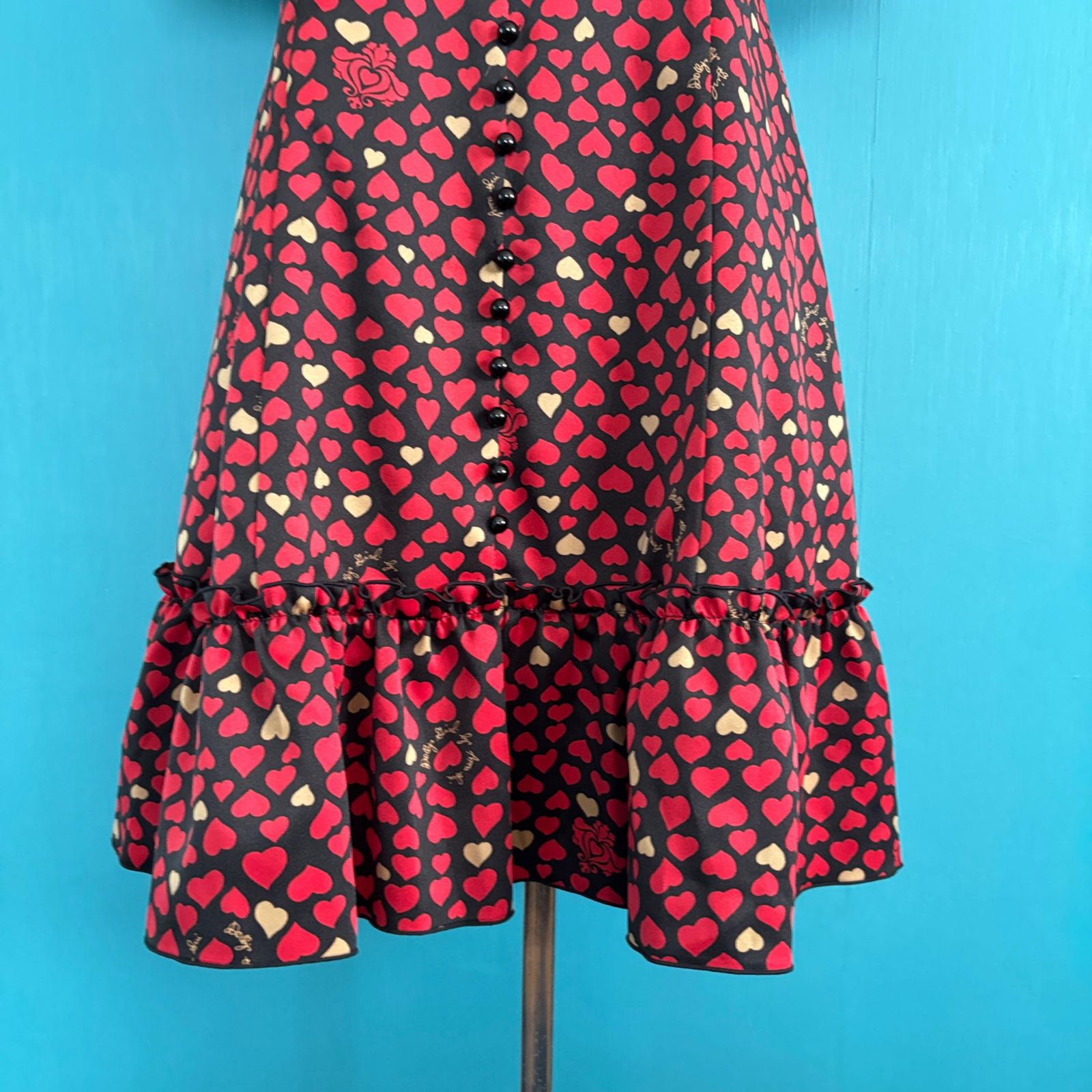 4月20日迄の出品　新品　ドーリーガール　バイ　アナスイ　ハート柄　ワンピース 966 DOLLY GIRL BY ANNA SUI ドーリーガールバイアナスイ ワンピース