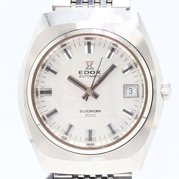 稼働品】EDOX エドックス SILVERHORN3000 自動巻き腕時計 稼働品】EDOX