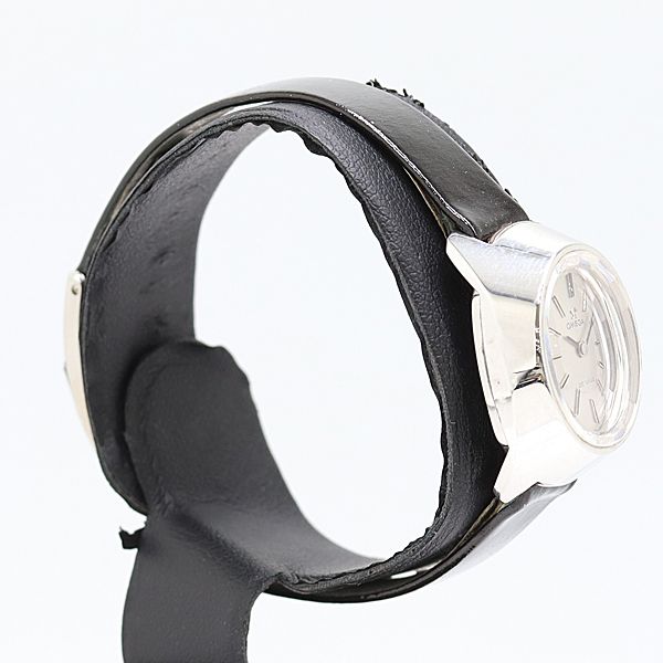 稼働 オメガ デビル 手巻き シルバー文字盤 レディース腕時計 2000000