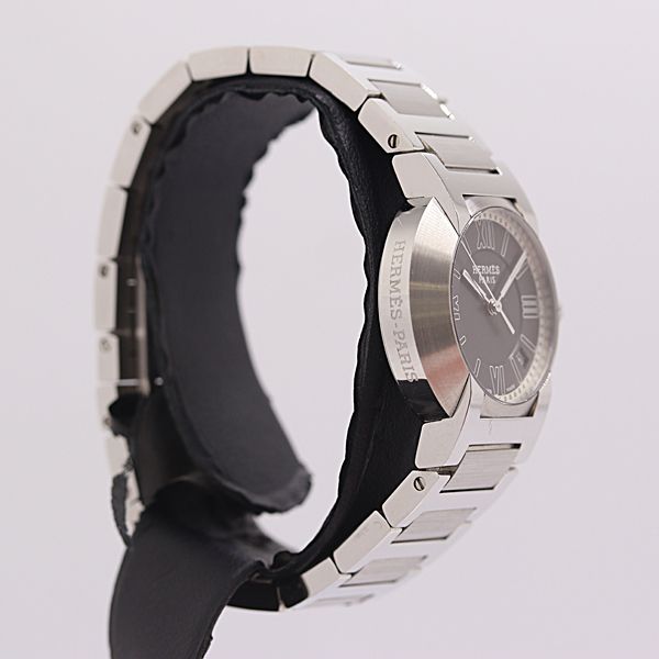 美品 稼働 箱付 エルメス NO1.210 ノマード 1948149 QZ グレー文字盤