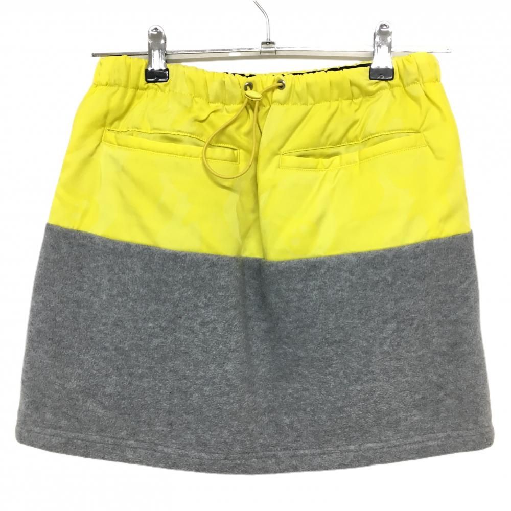 美品】マークアンドロナ 中綿スカート イエロー×グレー 上部迷彩