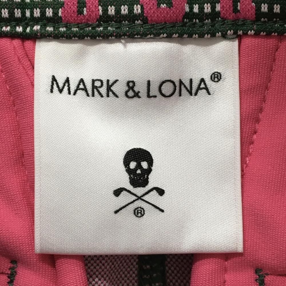 超美品】マークアンドロナ スカート ダークグリーン×ピンク ロゴ