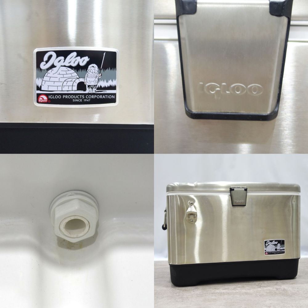 イグルー Iqloo ハード クーラーボックス 51L シルバー ステンレス 