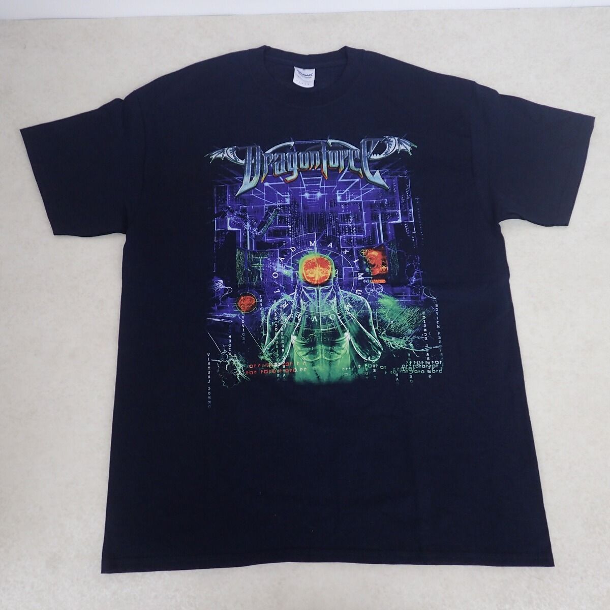Dragon Force Maximum Overload WORLD TOUR Tシャツ Lサイズ 黒 【IO