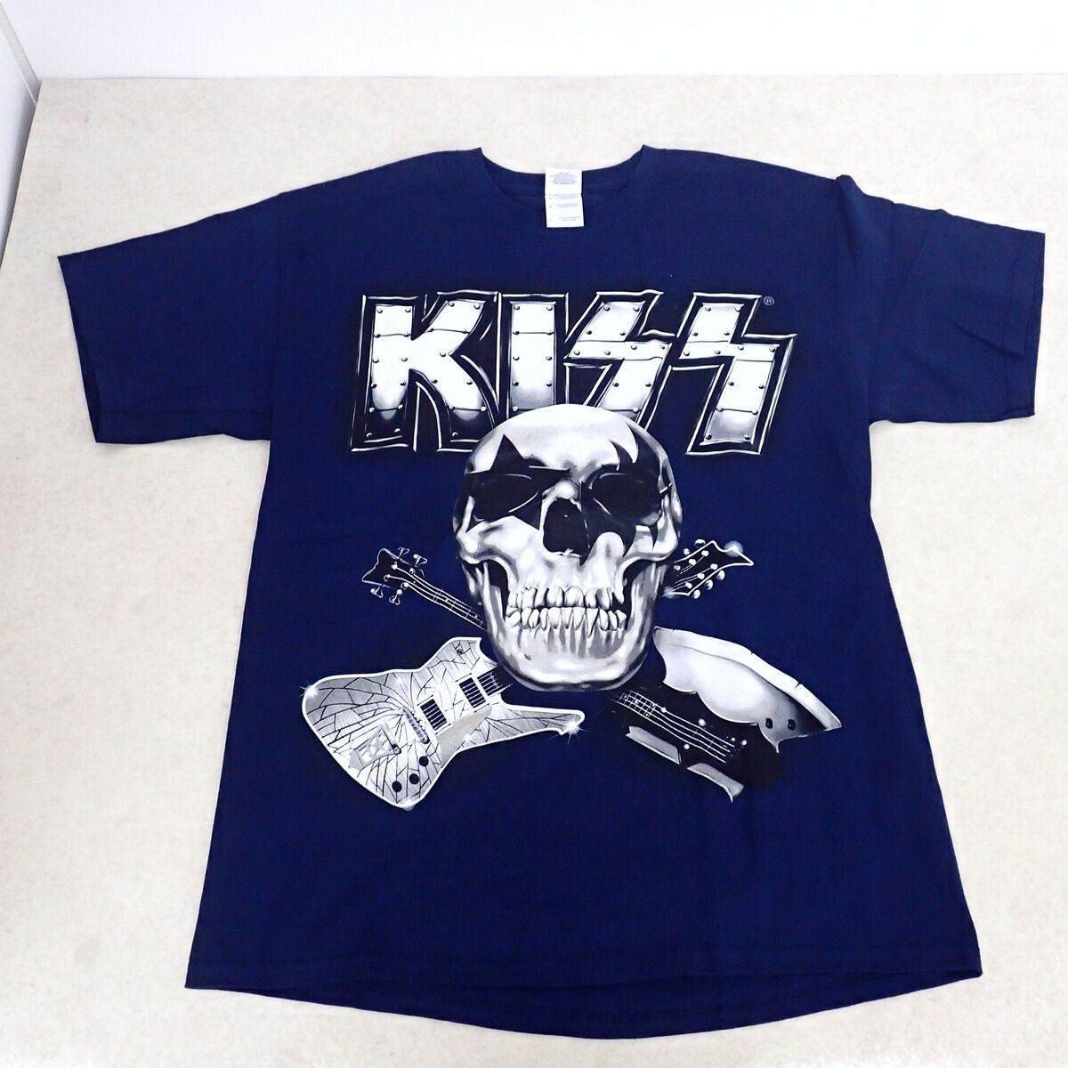 KISS MONSTER JAPAN TOUR 2013 Tシャツ Lサイズ ネイビー 髑髏【IO