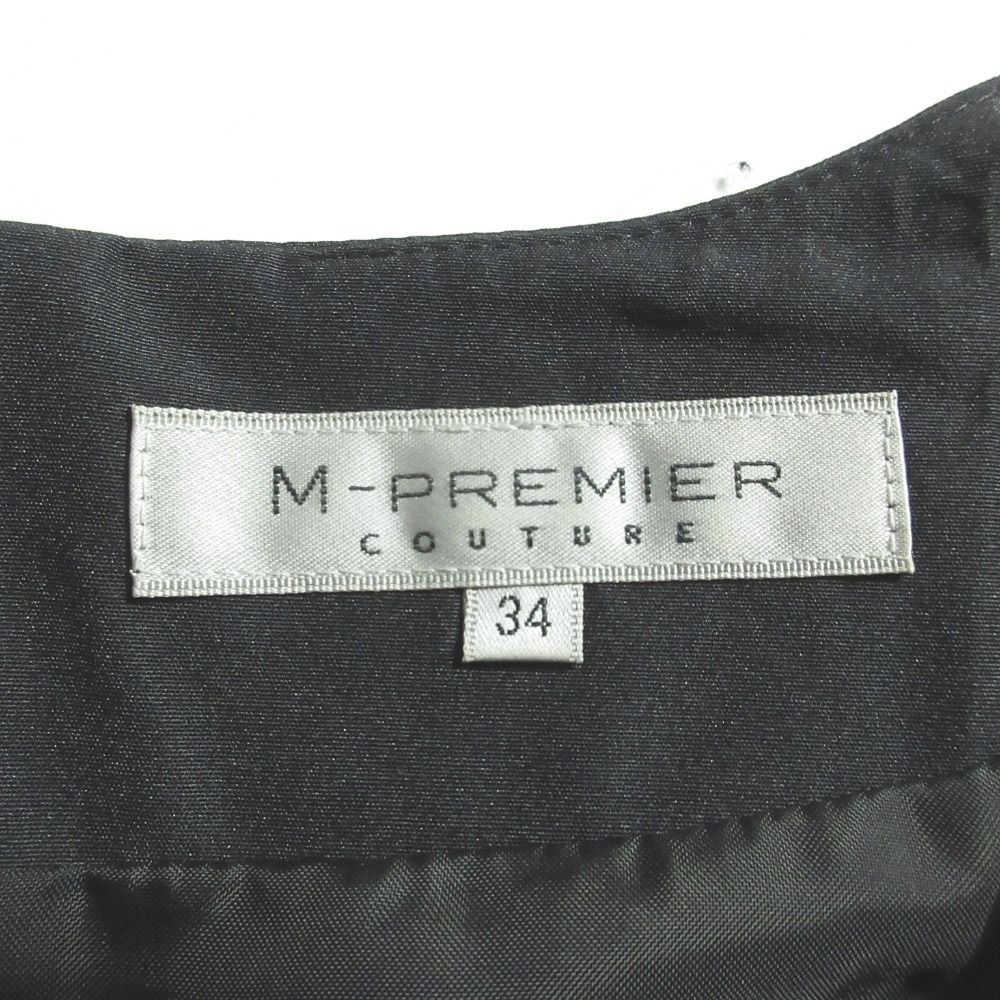 美品 M-PREMIER エムプルミエ ウエストリボン ひざ丈 ノースリーブ