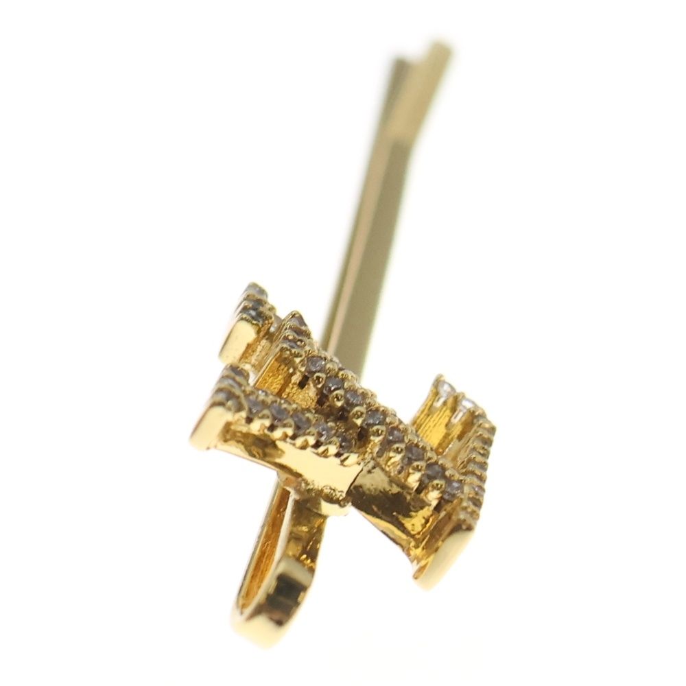 LOUIS VUITTON (ルイヴィトン) GP×ラインストーン ロゴ ヘアピン