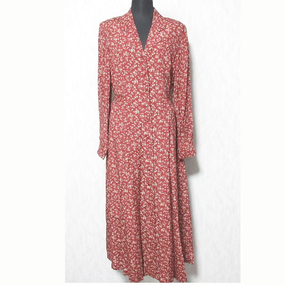 美品 LAURA ASHLEY ローラアシュレイ フラワープリント 長袖 ロング