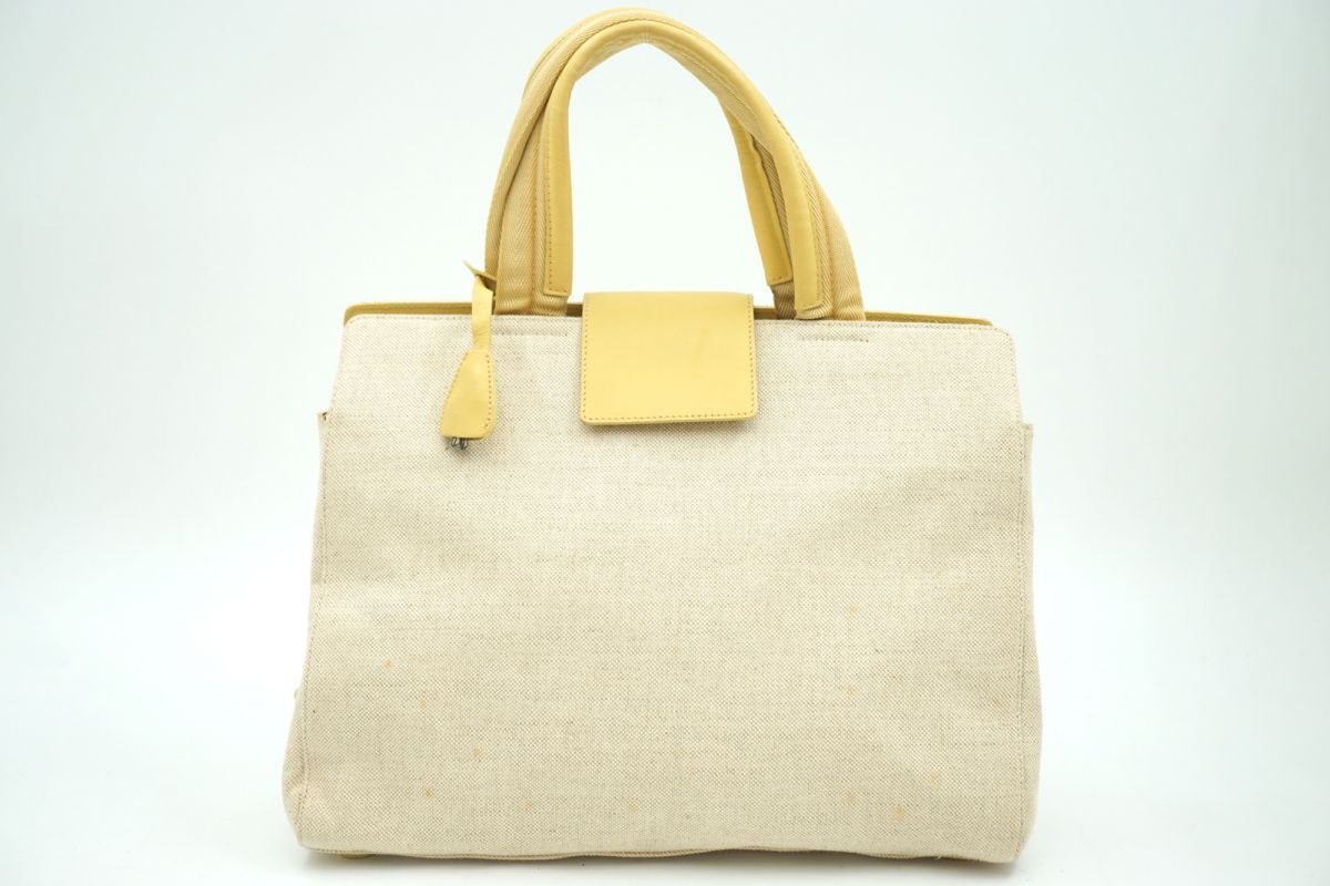 プラダ ハンドバッグ トート 三角ロゴプレート Unisex キャンバス