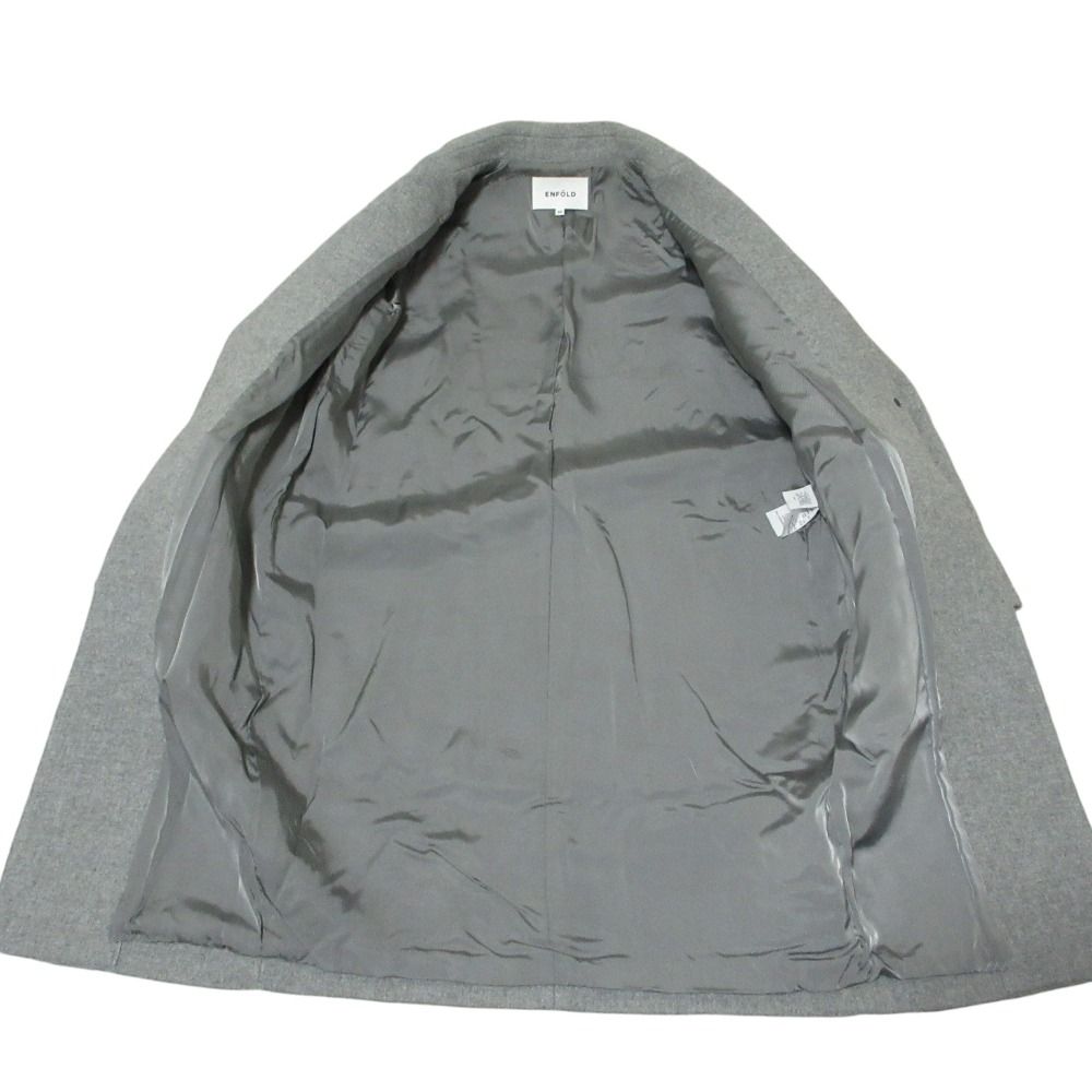 良品 ENFOLD エンフォルド チェスターコート 36 グレー レディース